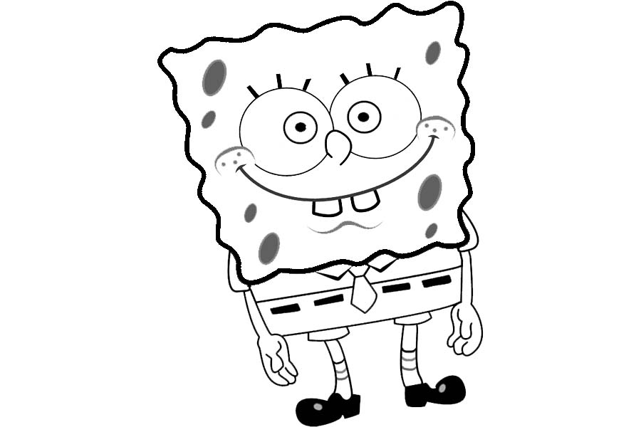 Spongebob steht